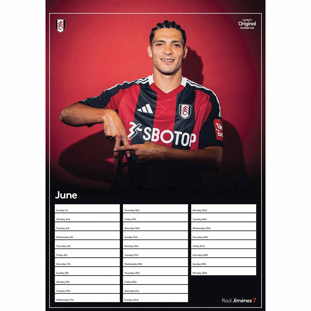 Fulham FC A3 2025 Calendar