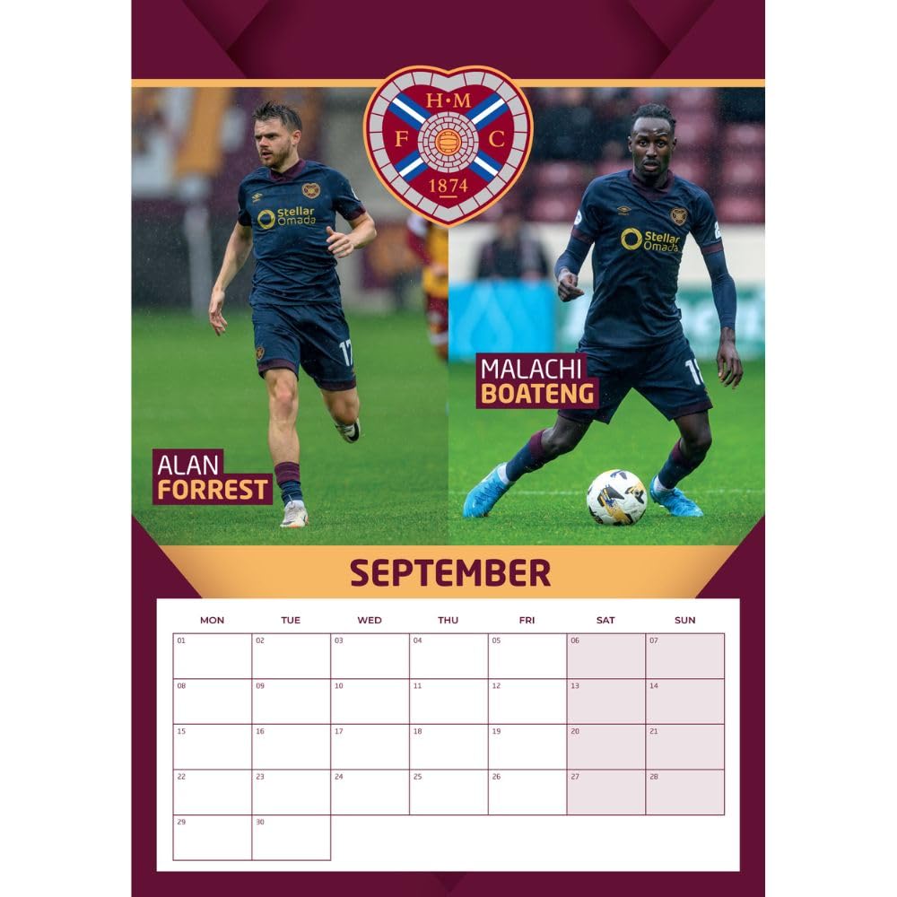 Hearts FC A3 2025 Calendar