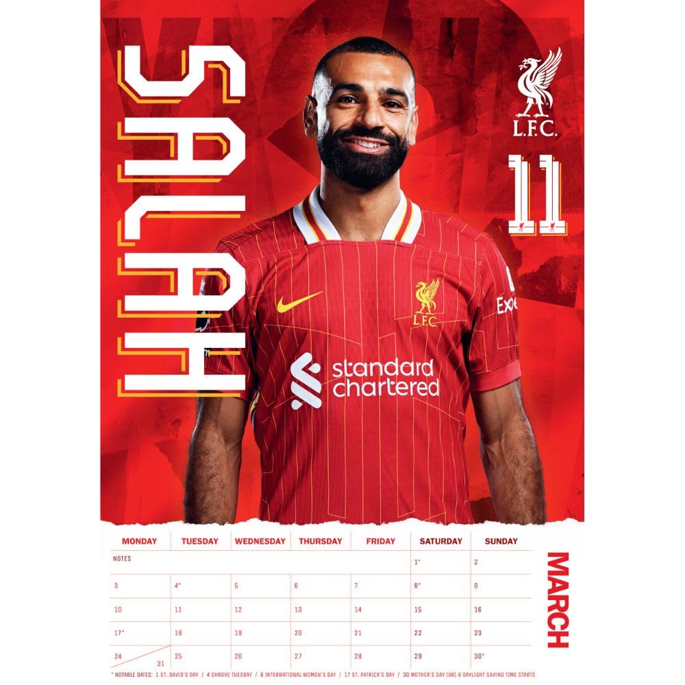 Liverpool FC A3 2025 Calendar