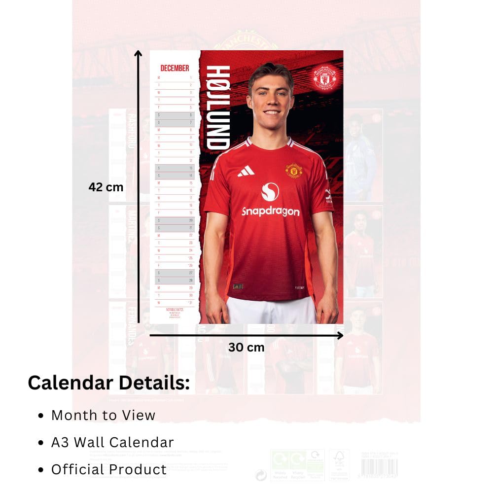 Manchester United FC A3 2025 Calendar