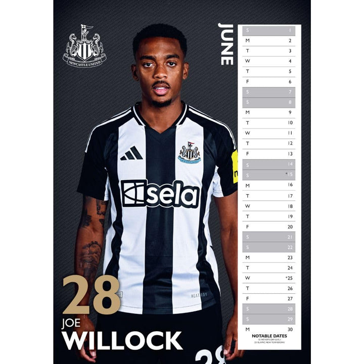 Newcastle United FC A3 2025 Calendar