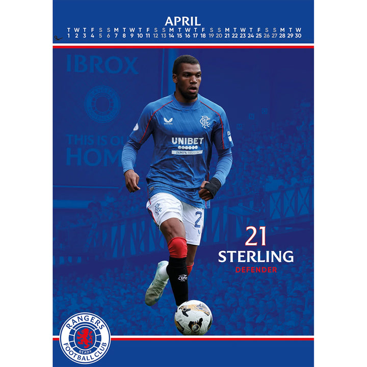 Rangers FC A3 2025 Calendar