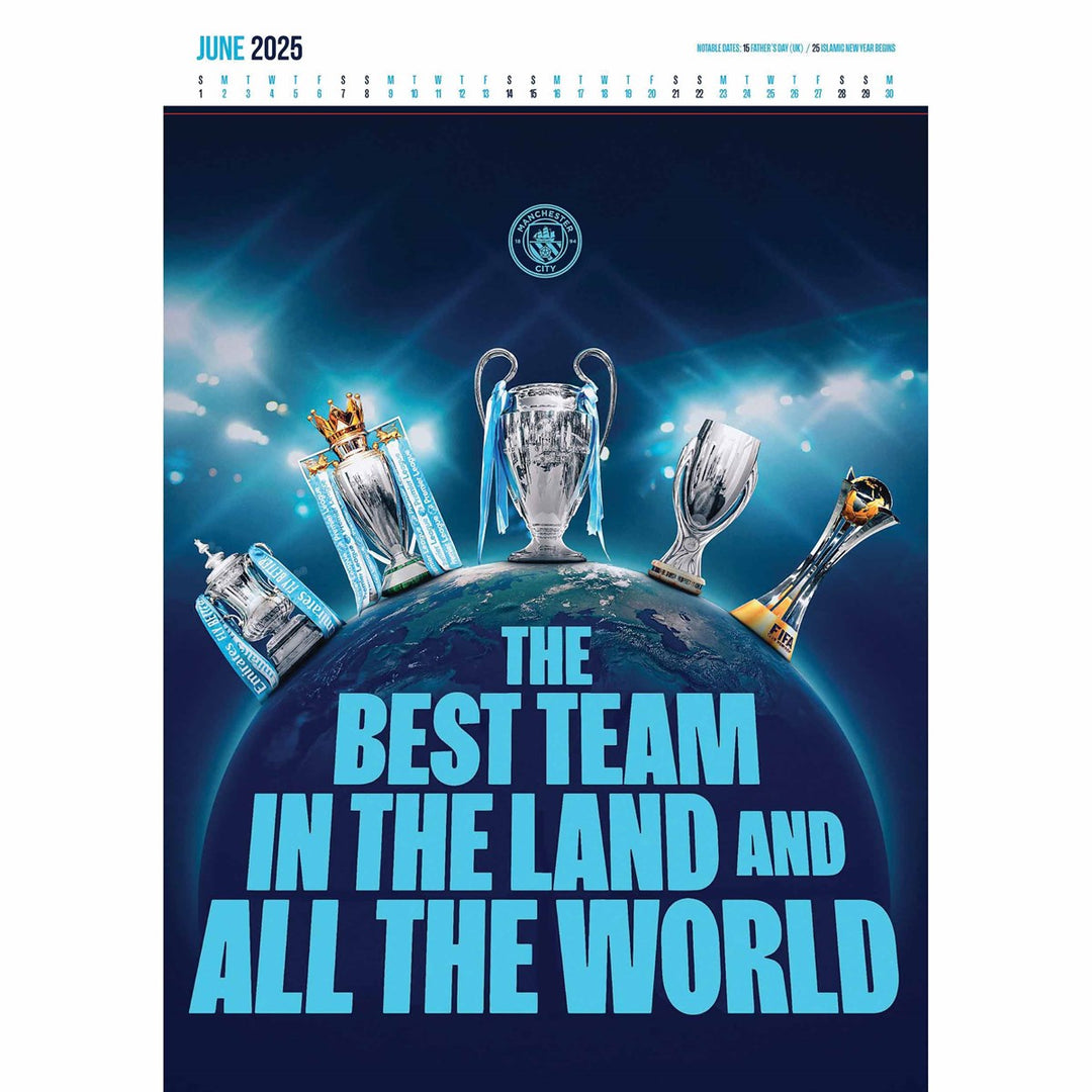 Manchester City FC Deluxe 2025 Calendar