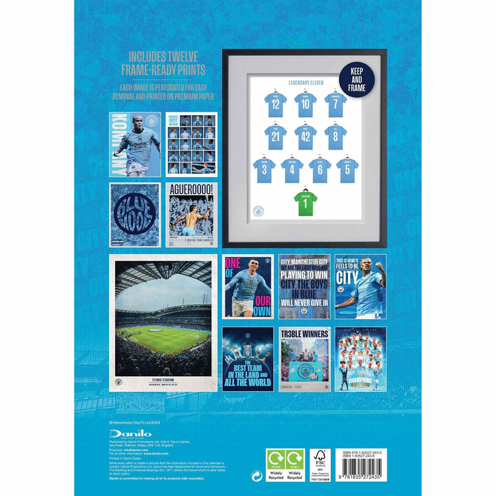 Manchester City FC Deluxe 2025 Calendar