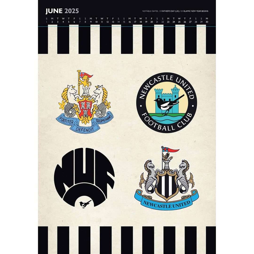 Newcastle United FC Deluxe 2025 Calendar