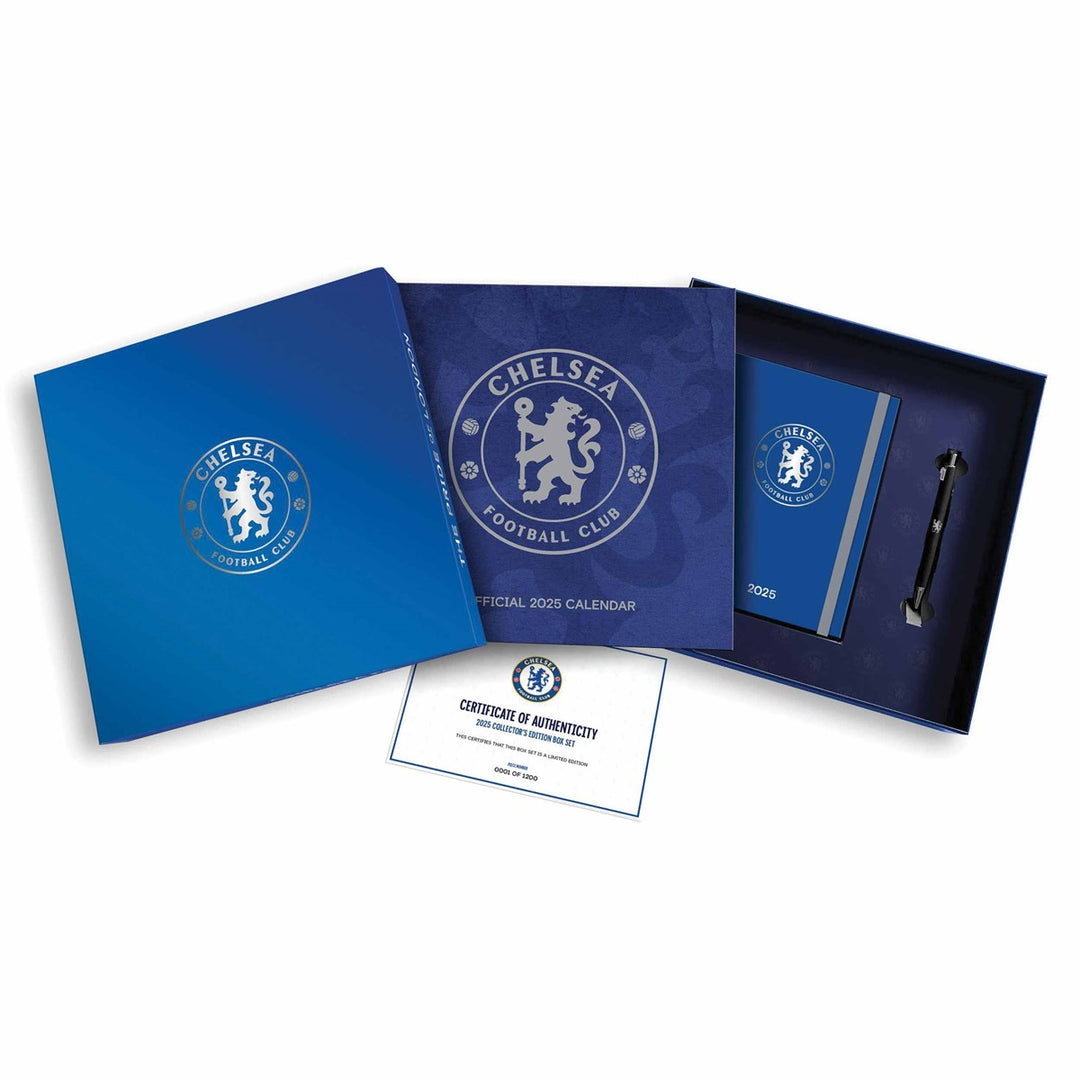 Chelsea FC 2025 Calendar & Diary Musical Gift Box