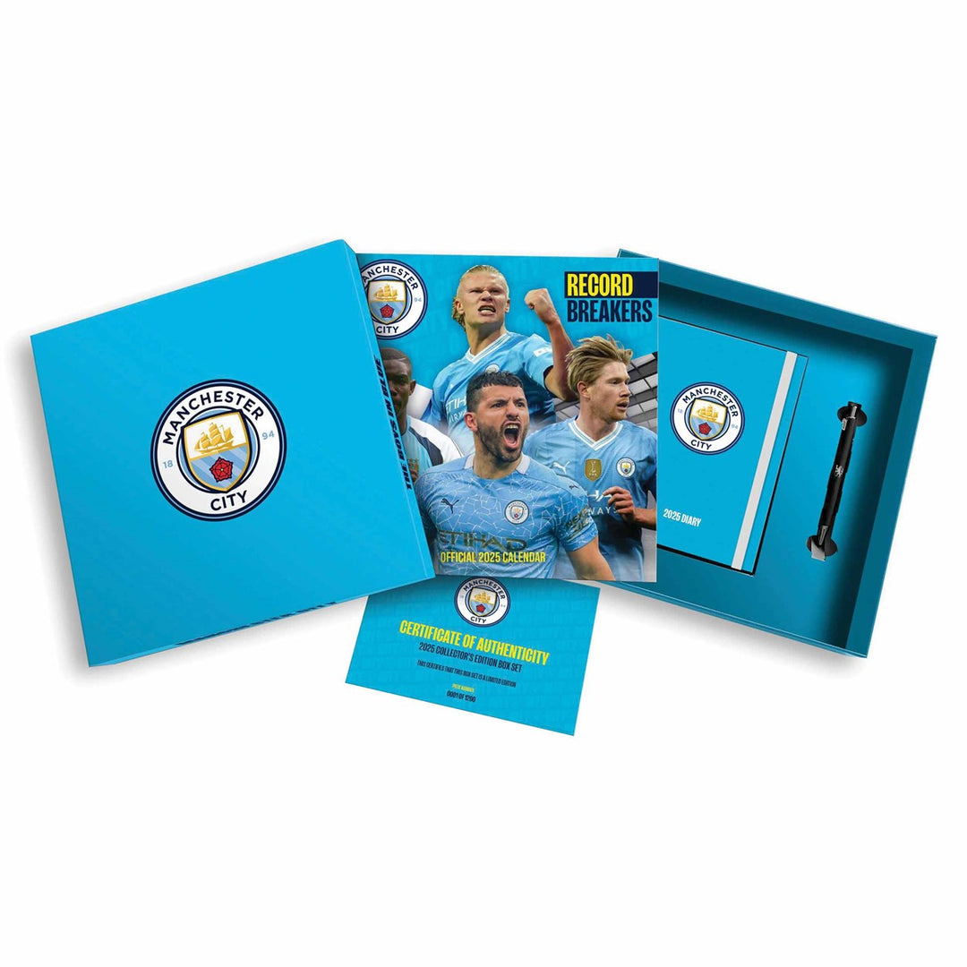 Manchester City FC 2025 Calendar & Diary Musical Gift Box