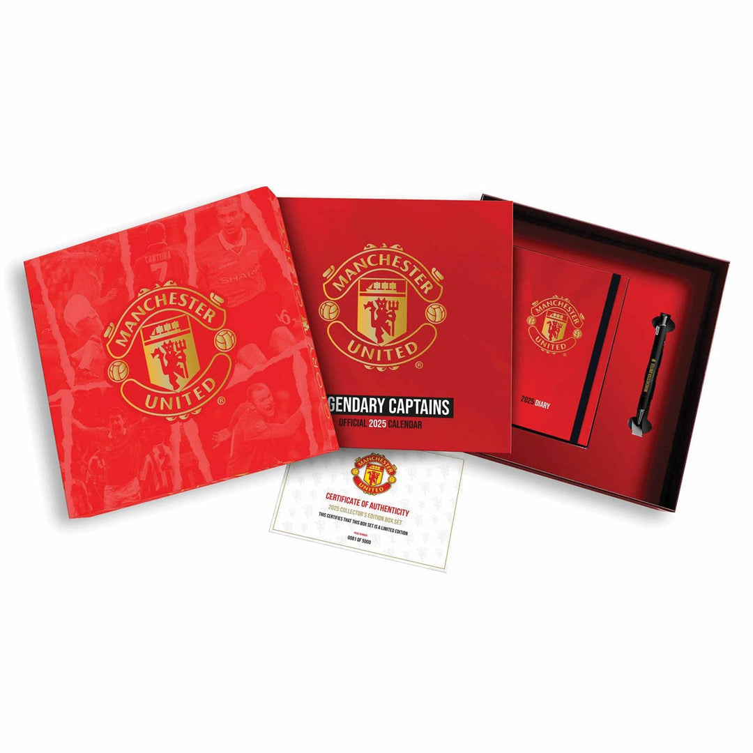 Manchester United FC 2025 Calendar & Diary Musical Gift Box