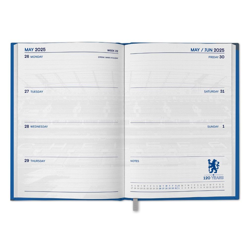 Chelsea FC A5 2025 Diary