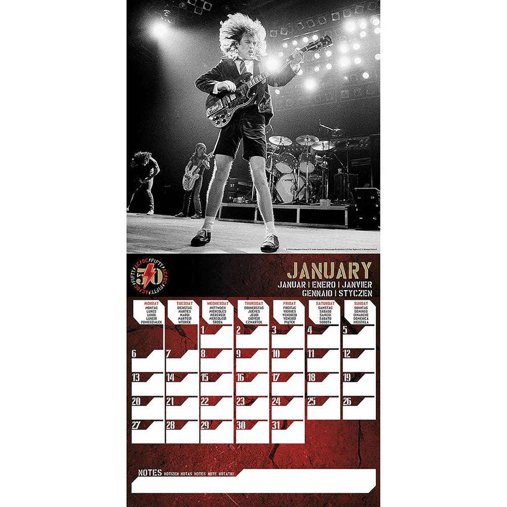 AC/DC Square 2025 Calendar