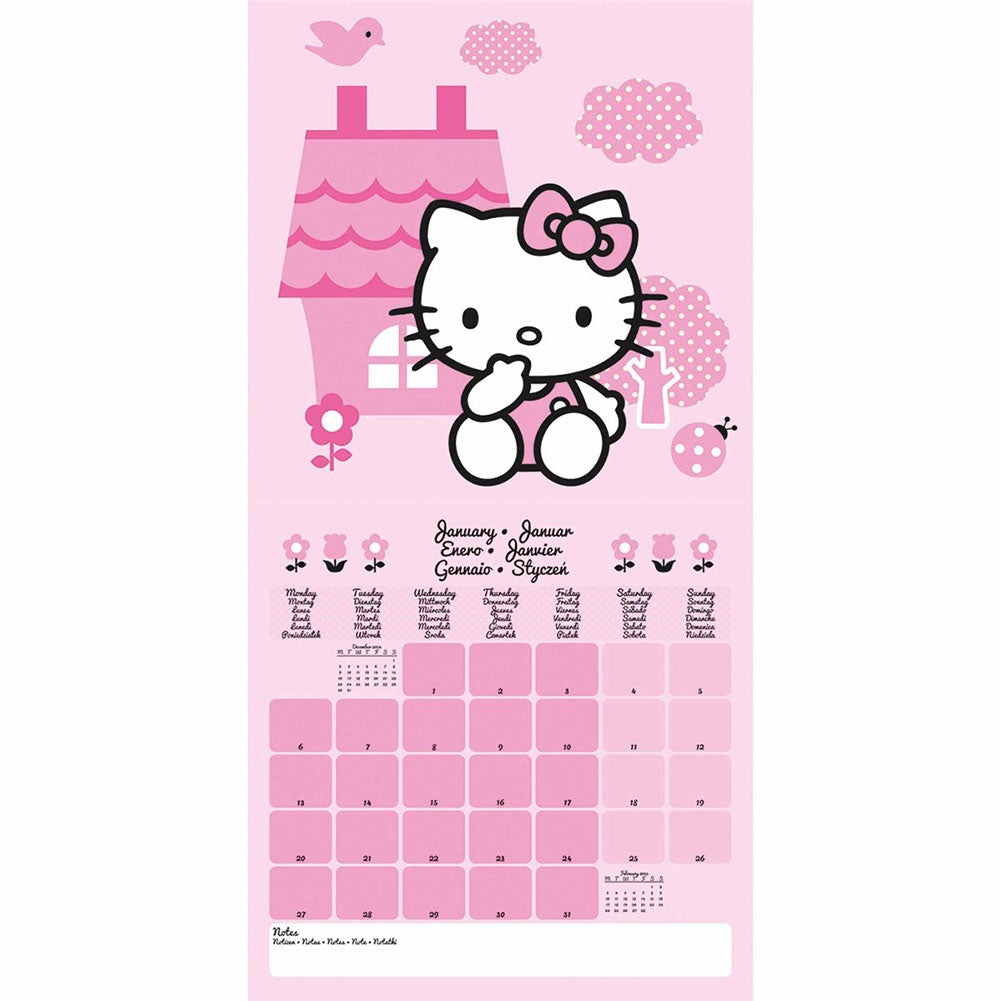 Hello Kitty Square 2025 Calendar