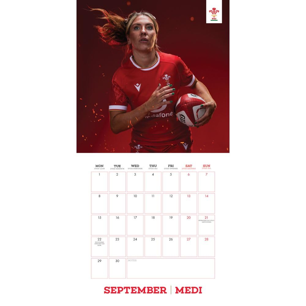 Wales RU Square 2025 Calendar