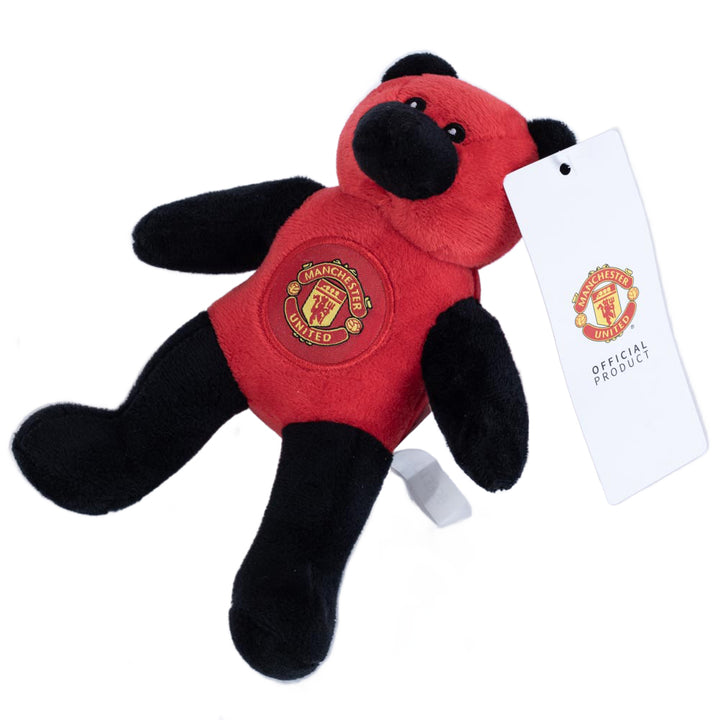 Official Manchester United FC Red/Black Mini Plush Bear