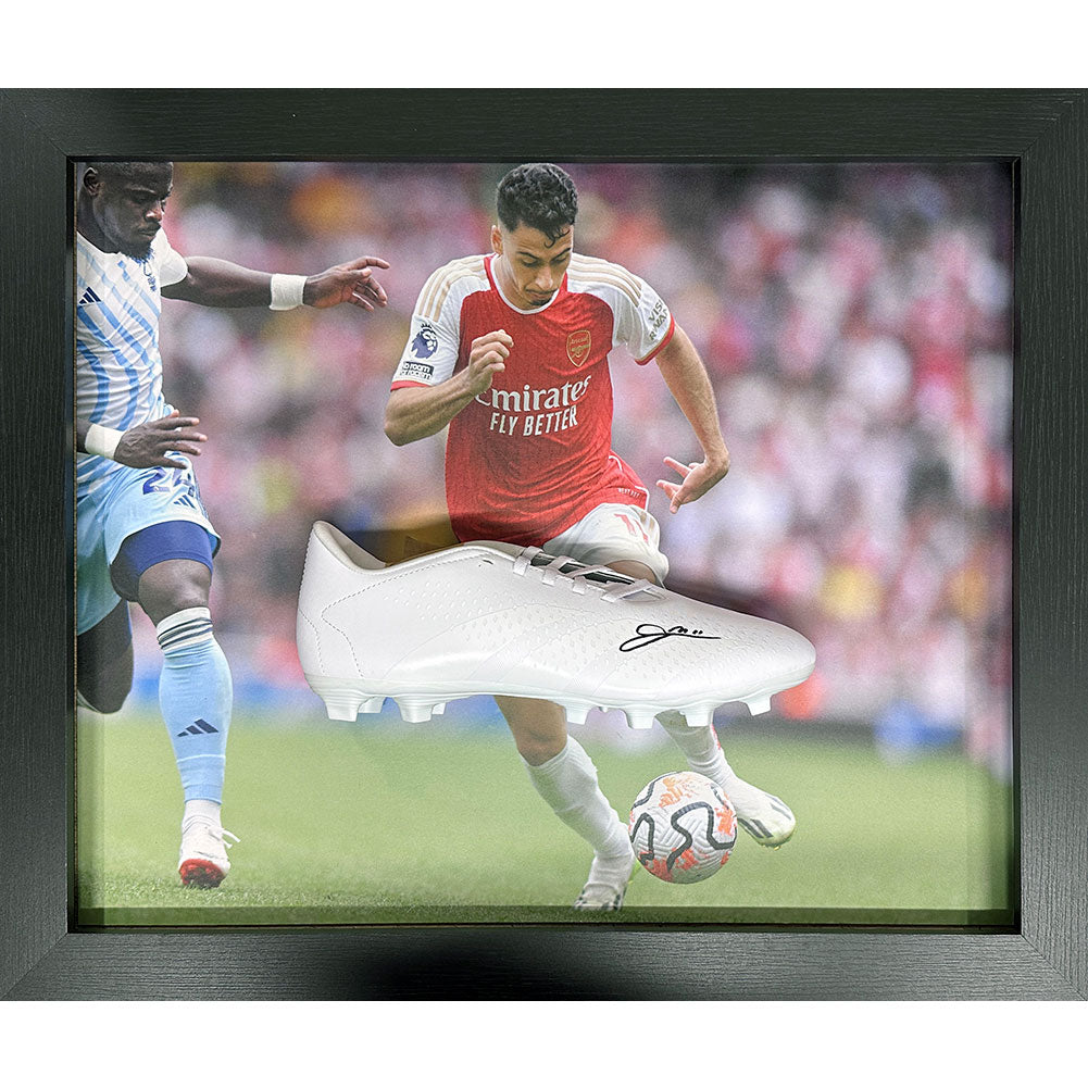 Arsenal FC Gabriel Martinelli Signed Boot (Framed)