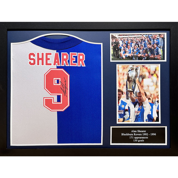 Blackburn Rovers FC Alan Shearer Signed Shirt (Framed)