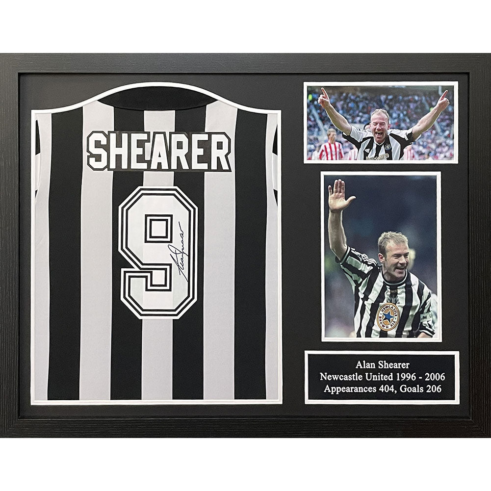 Alan Shearer Newcastle United FC Signed Shirt (Framed)