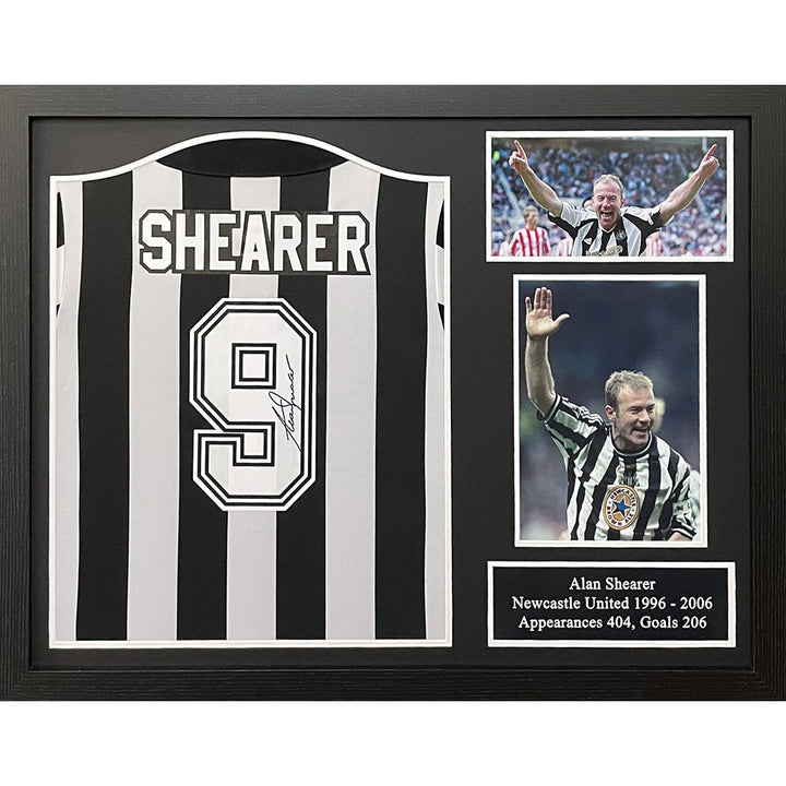 Alan Shearer Newcastle United FC Signed Shirt (Framed)