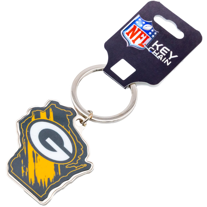 Green Bay Packers State Shape Keyring