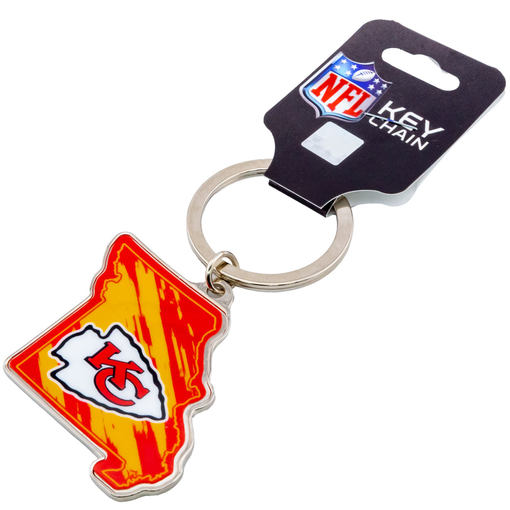 Kansas City Chiefs State Shape Keyring