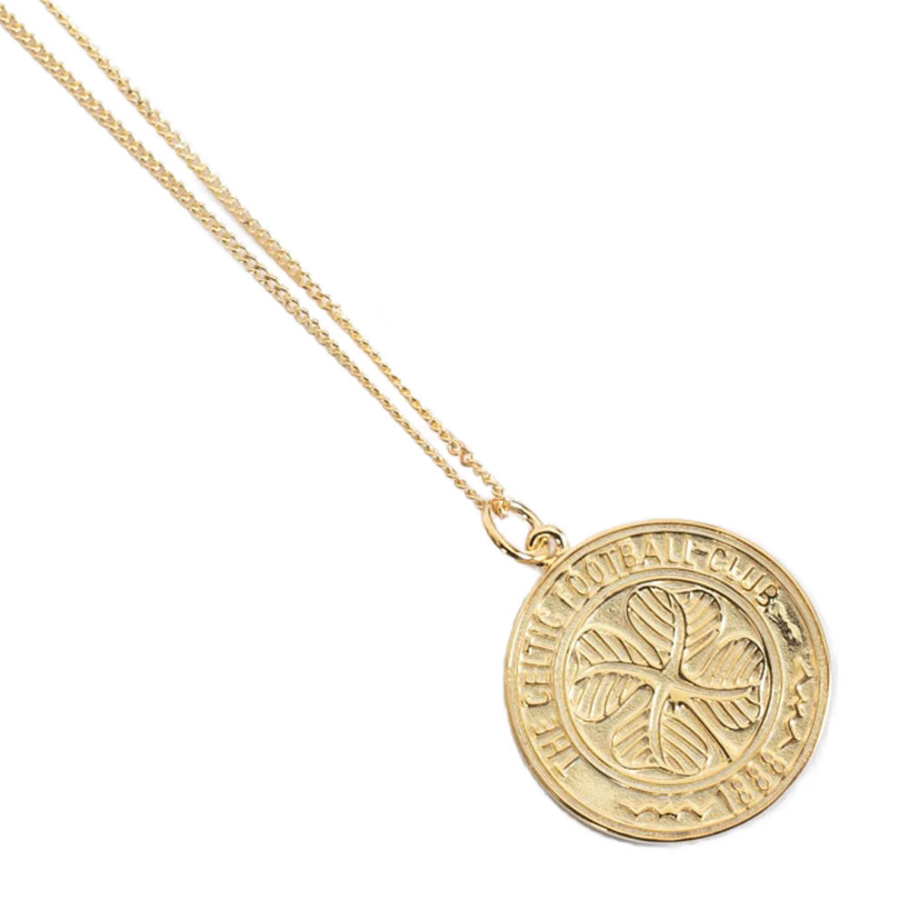 Official Celtic FC 18ct Gold Plated on Silver Pendant & Chain