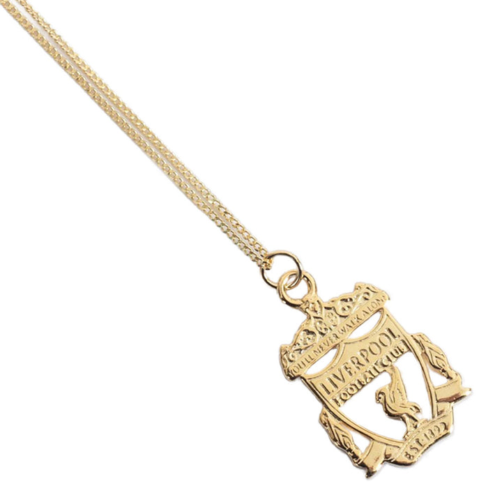 Official Liverpool FC 18ct Gold Plated on Silver Crest Pendant & Chain
