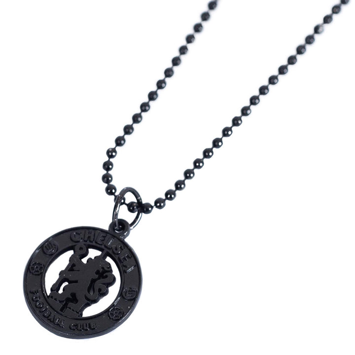 Chelsea FC Black Plated Pendant & Chain