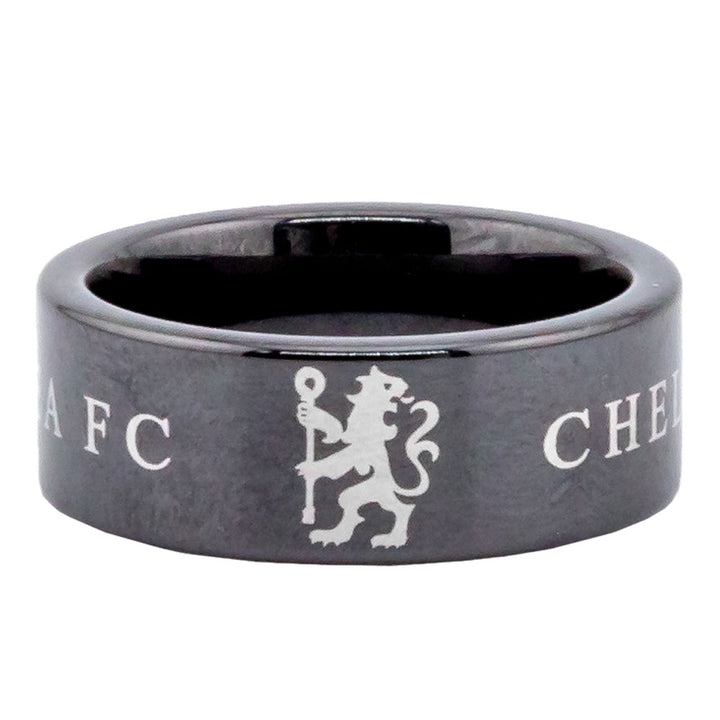 Chelsea FC Black Ceramic Ring Medium