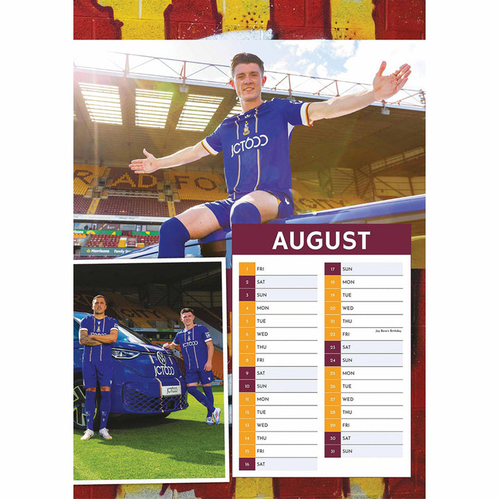 Bradford City FC A3 2025 Calendar