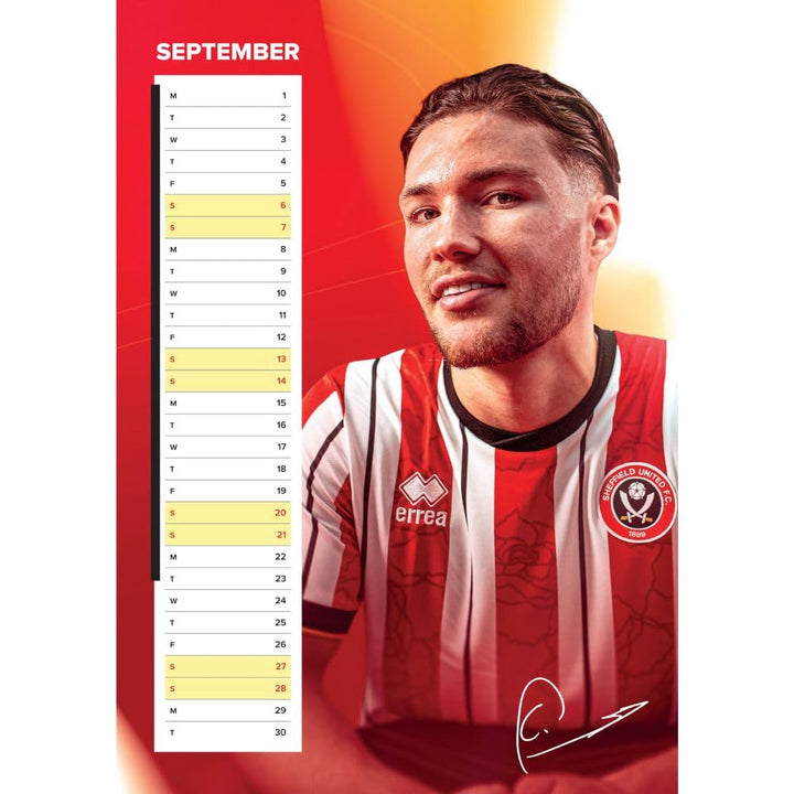 Sheffield United FC A3 2025 Calendar