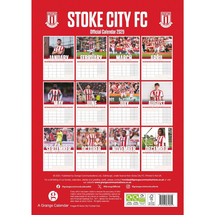 Stoke City FC A3 2025 Calendar