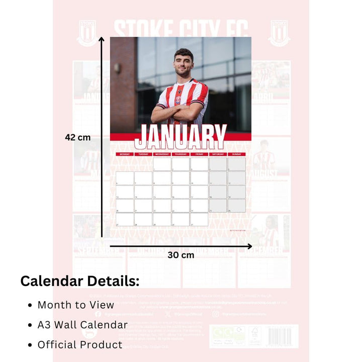 Stoke City FC A3 2025 Calendar