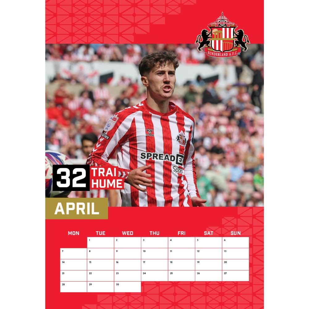 Sunderland AFC A3 2025 Calendar