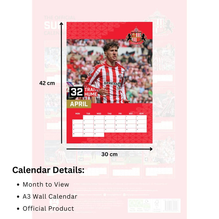 Sunderland AFC A3 2025 Calendar