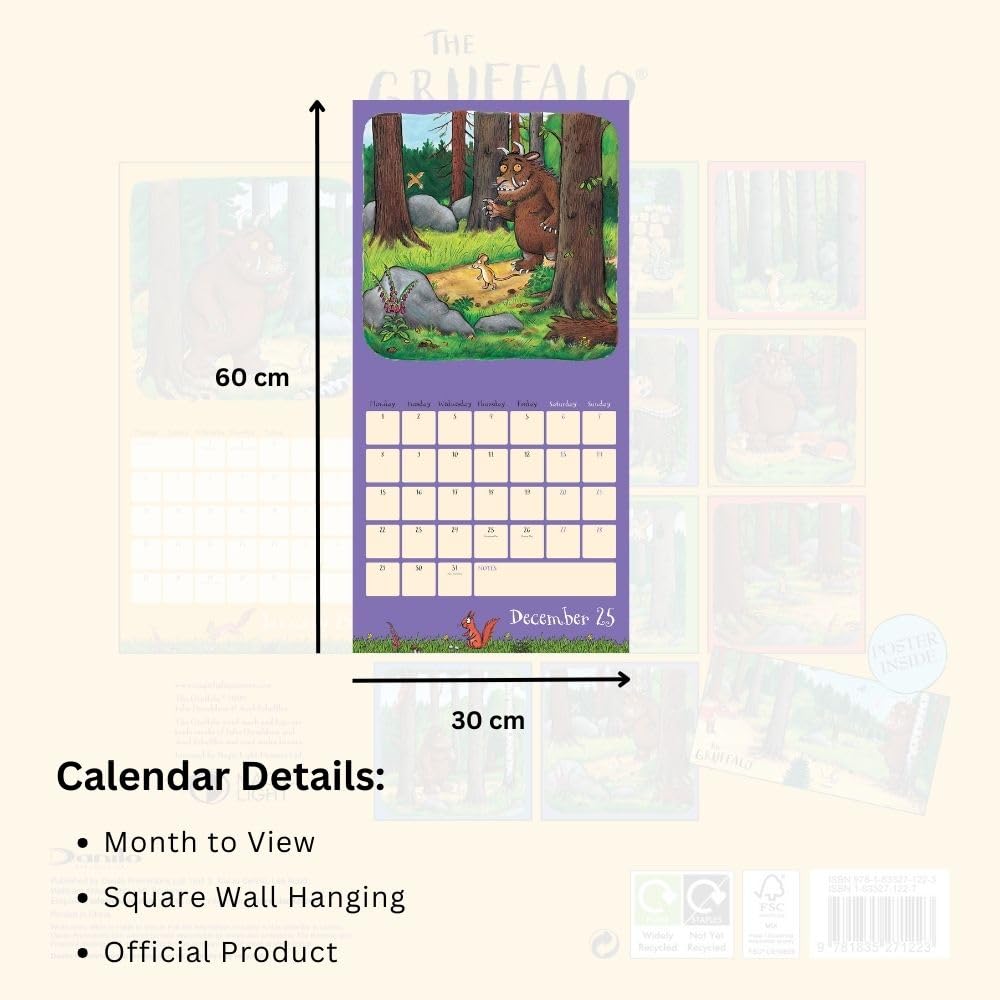 The Gruffalo Square 2025 Calendar