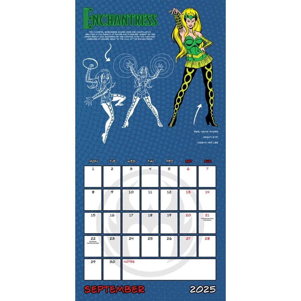 Marvel Comics Square 2025 Calendar