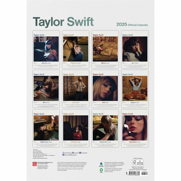 Taylor Swift A3 2025 Calendar