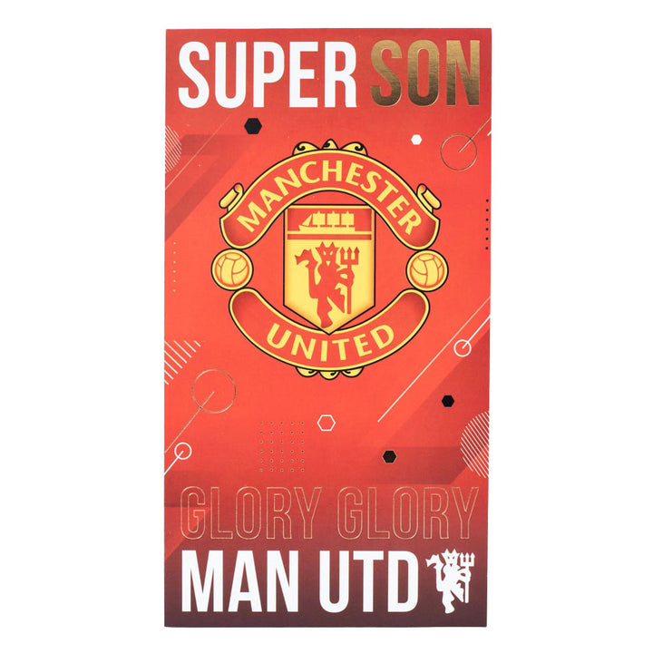 Manchester United Super Son Birthday Card