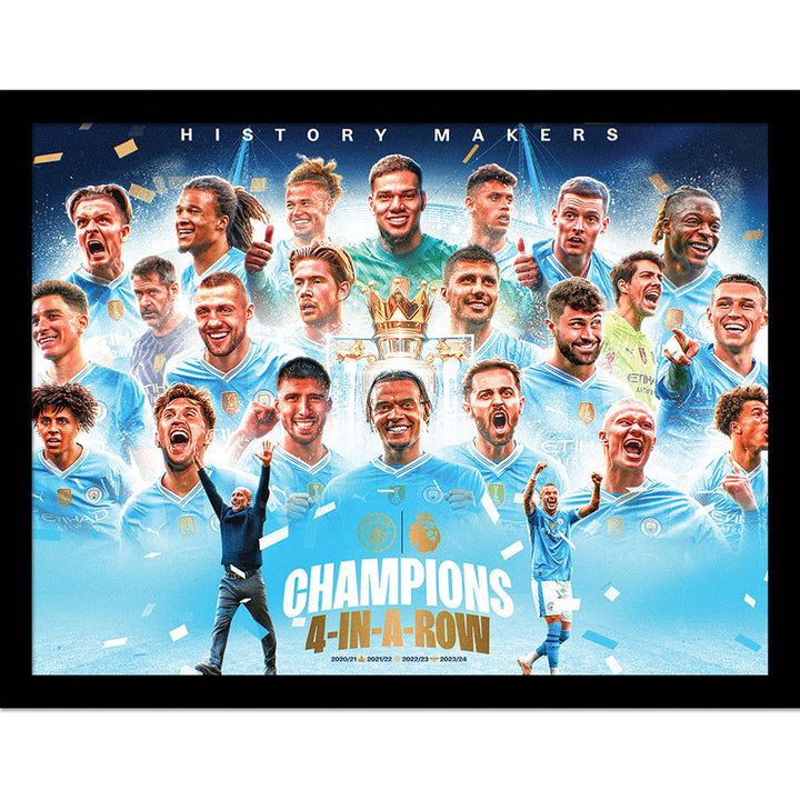 Manchester City Premier League Champions Framed Picture