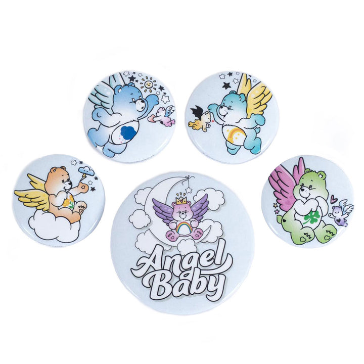 Official Care Bears Button Badge Set