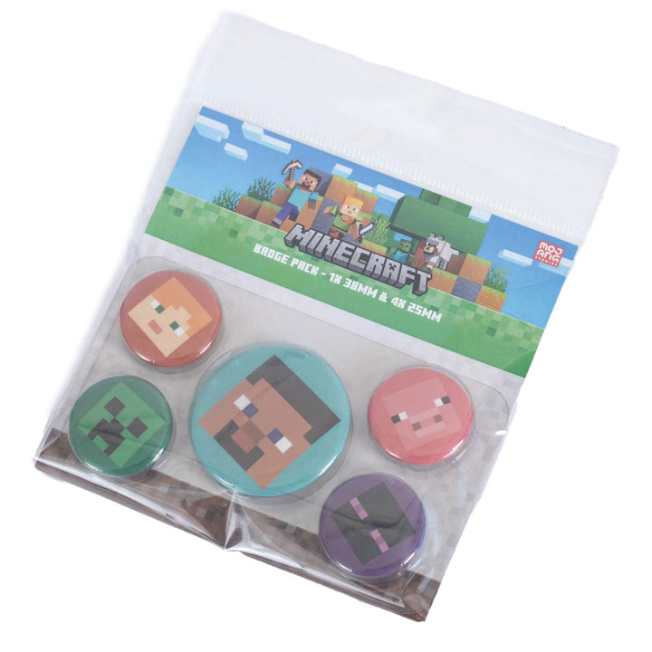 Official Minecraft Button Badge Set