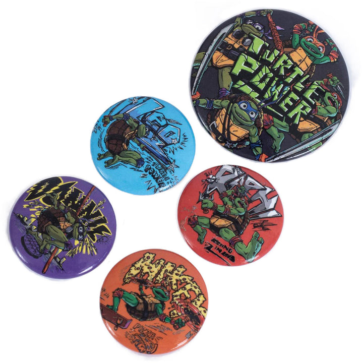 Official Teenage Mutant Ninja Turtles Button Badge Set