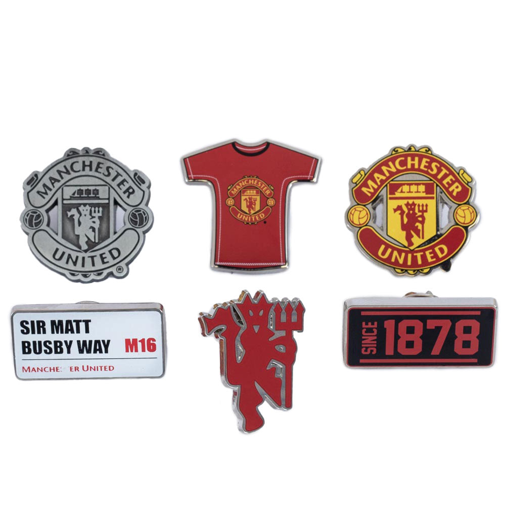 Manchester United 6-Piece Badge Set