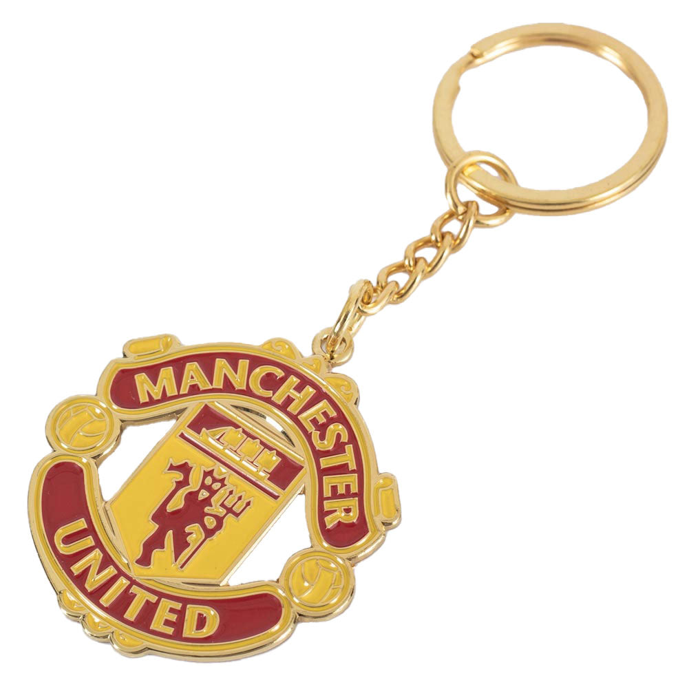 Official Manchester United Keyring & Badge Set