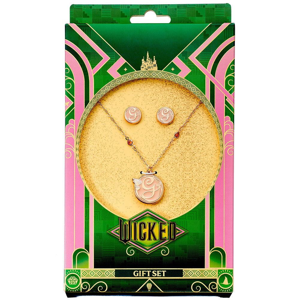 Wicked Rose Gold Plated Glinda Necklace & Earrings