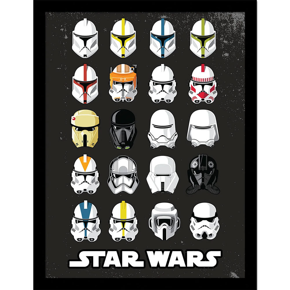 Star Wars Trooper Helmets 16" x 12" Picture