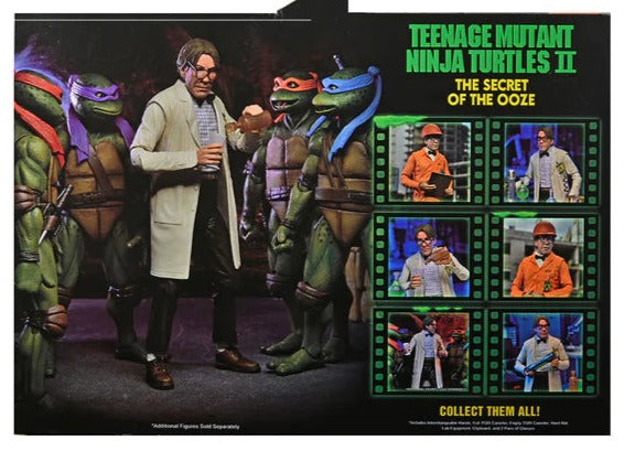 NECA Teenage Mutant Ninja Turtles II The Secret of the Ooze - Professor Perry 7" Scale Action Figure 2-pack