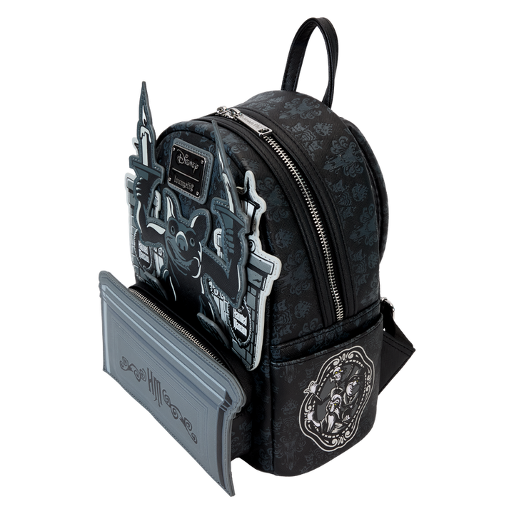 The Haunted Mansion Gargoyle Wallpaper Loungefly Light Up Glow Mini Backpack