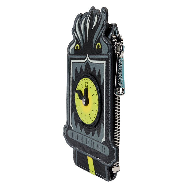 The Haunted Mansion Welcome Foolish Mortals Clock Loungefly Glow Large Card Holder