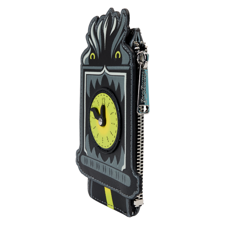 The Haunted Mansion Welcome Foolish Mortals Clock Loungefly Glow Large Card Holder