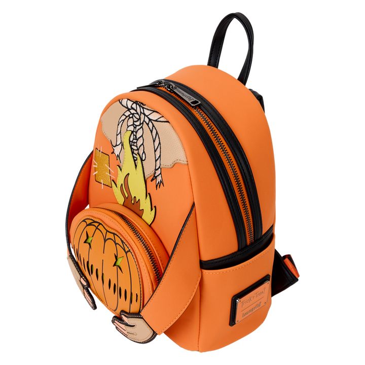 Trick 'R Treat Flaming Pumpkin Head Sam Loungefly Light Up Glow Mini Backpack